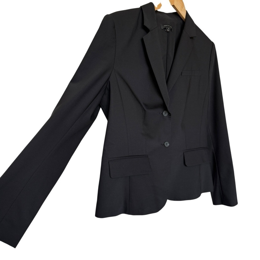 Ann Taylor Women's Black Blazer Jacket 14 Formal Tailored Fit Wool Business
